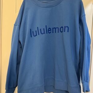 lululemon athletica Blue Crew Neck Sweater